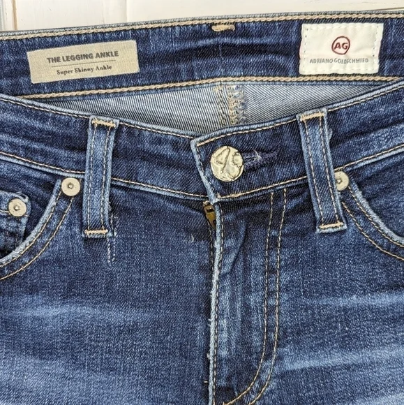 AG Adriano Goldschmied The Legging Ankle Super Skinny Ankle Jeans Size 23R - Picture 8 of 9
